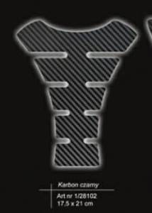 Naklejka motocyklowa na bak czarny carbon