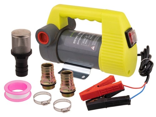 Pompa do oleju napędowego, 12V 175W z króćcami i filtrem.jpg