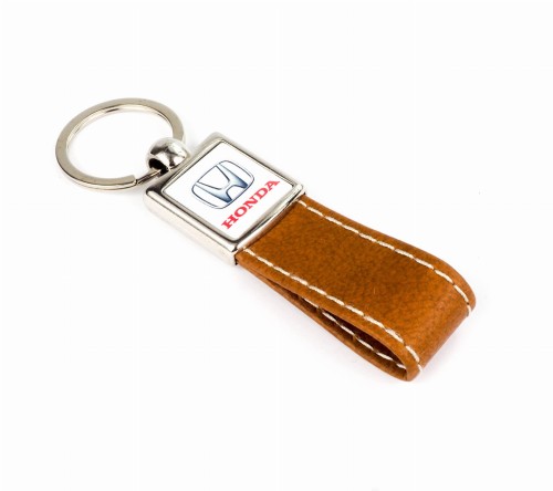 honda brelok ekoskóra brąz.jpg