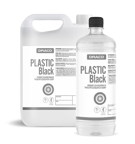 Draco PLASTIC Black nabłyszcz. plastik guma 1L i 5L.png