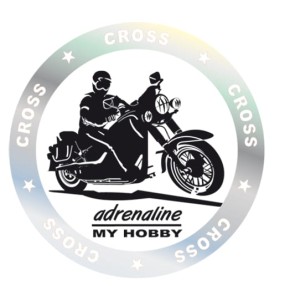 Naklejka hobby chopper(motocyk.)-f. las.