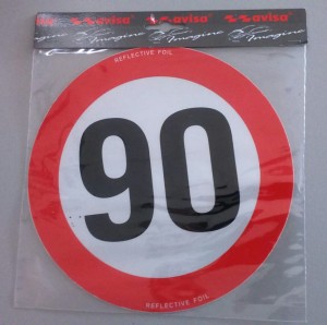 Naklejka ograniczenie prędkości 90km/h