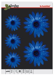 Naklejka flower garden niebieska