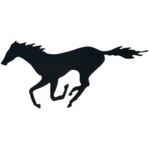 Naklejka Mustang, k.czarny