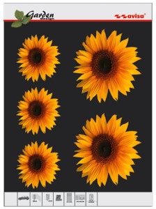 Naklejka flower garden słoneczniki