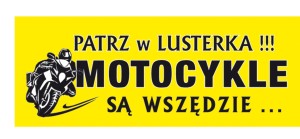 Naklejka Patrz w lusterka!!! żółta