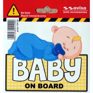 Naklejka Baby on board chłopczyk